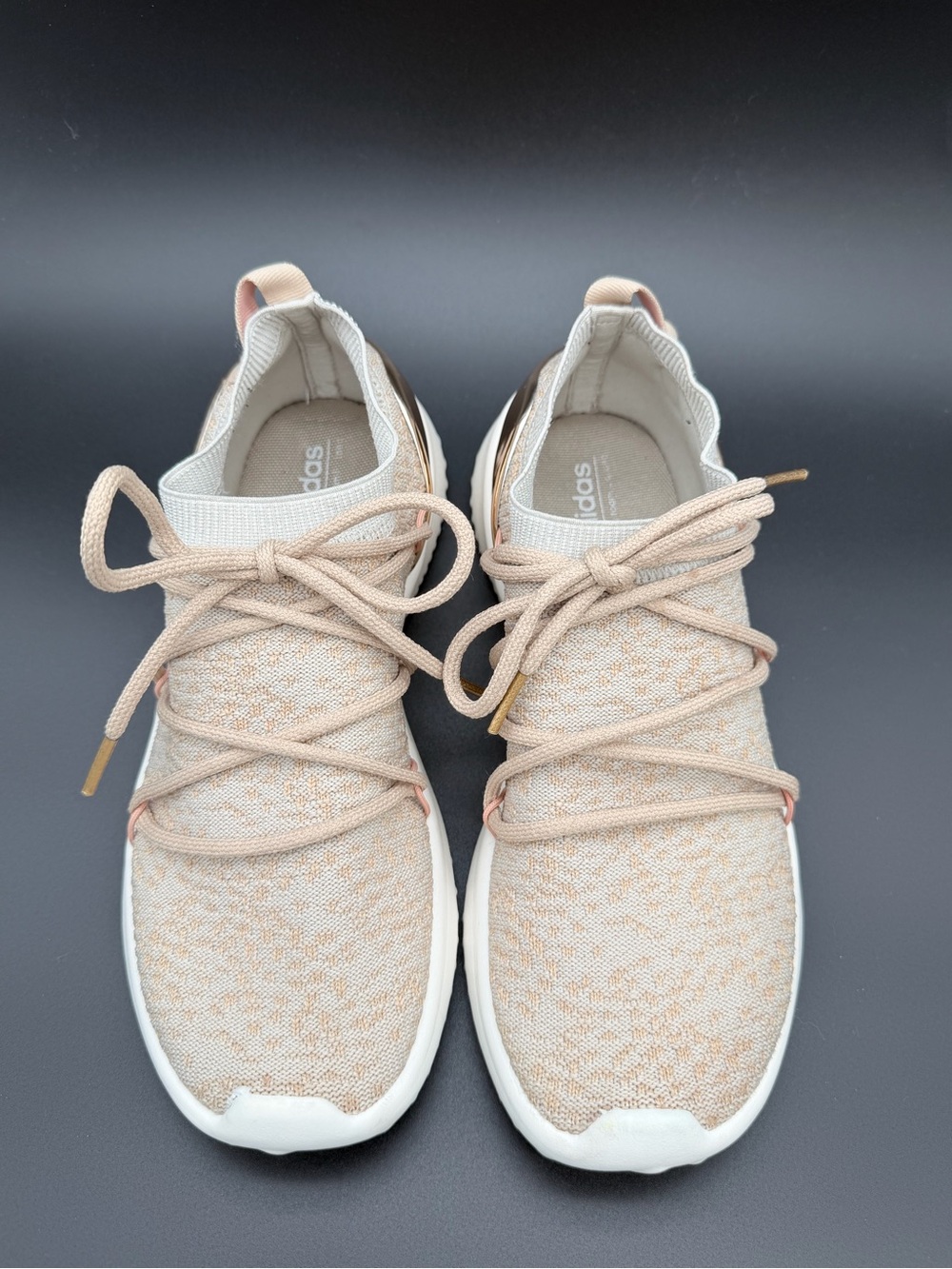 adidas Ultimamotion Sock Sneakers – Cream/Beige & Rose Gold – Women’s 7.5